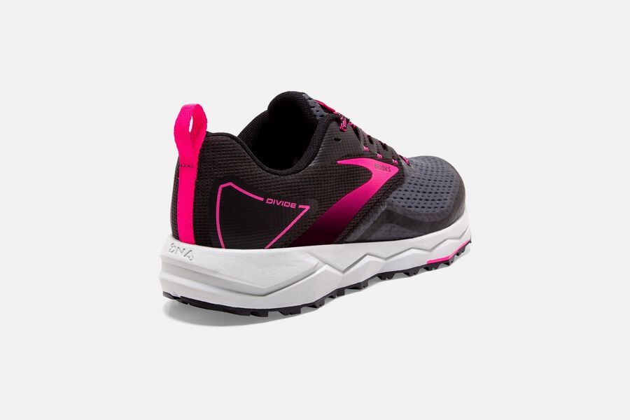 Brooks Divide 2 Trail Running Shoes - Womens - Black/Pink - JB2158469